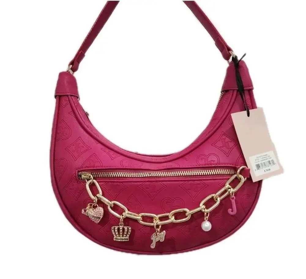 NWT Juicy Couture‎ Top Notch Hobo Shoulder Bag in Raspberry Tart